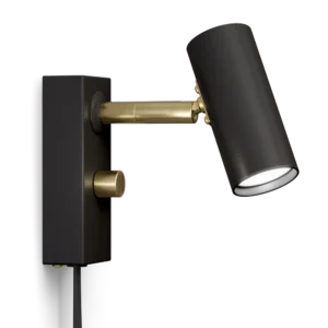 Cato Vägglampa Svart/Mässing