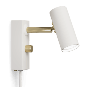 Cato Vägglampa Vit/Mässing