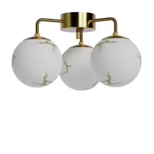 Bellagio 3 Plafond 50 Mässing/Vit