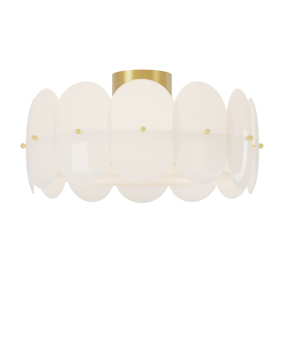 Omlott Plafond 53 Vit/Mässing